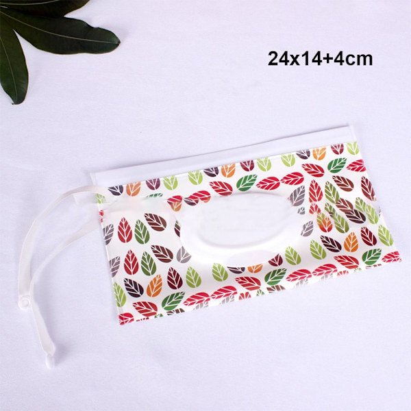 2 Stk Vådservietter Taske Rengøringsservietter Etui LEAF LEAF Leaf