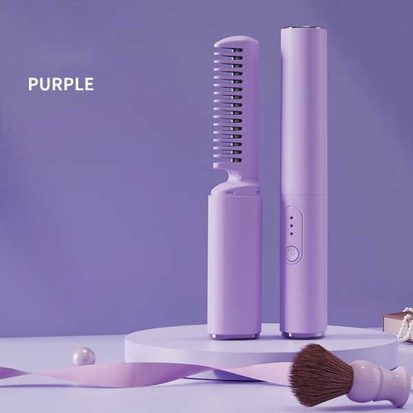 Suoristava Curling Harja Hiukset Hot Comb PURPLE purple