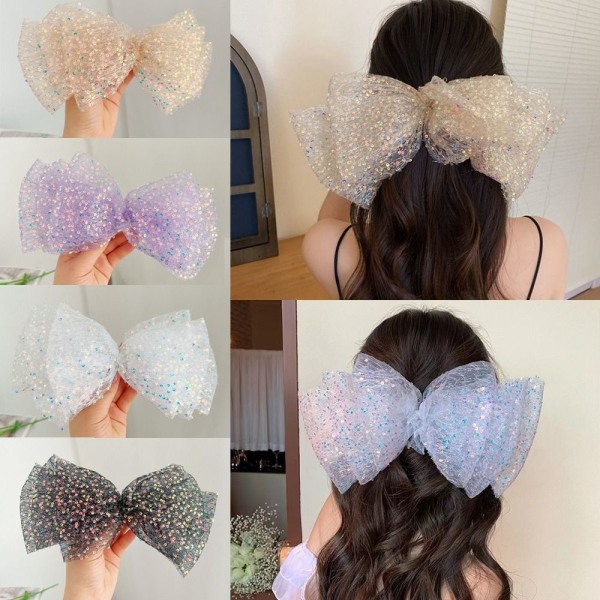 Bow Hair Claws Bow-Knot Hiusklipsit VALKOINEN white