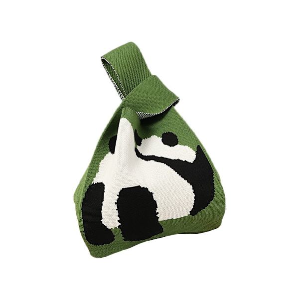 Strikk håndveske Tote Bag GRØNN green