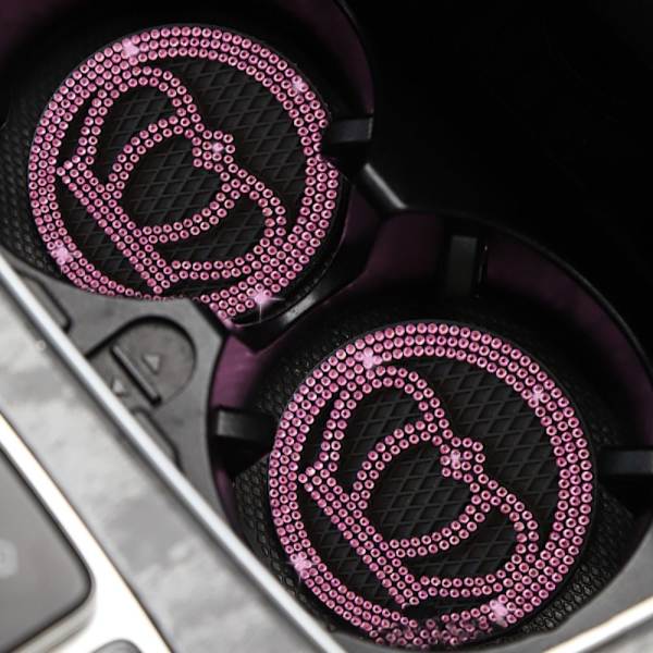 Car Coaster Water Cup -paikka PINK Pink