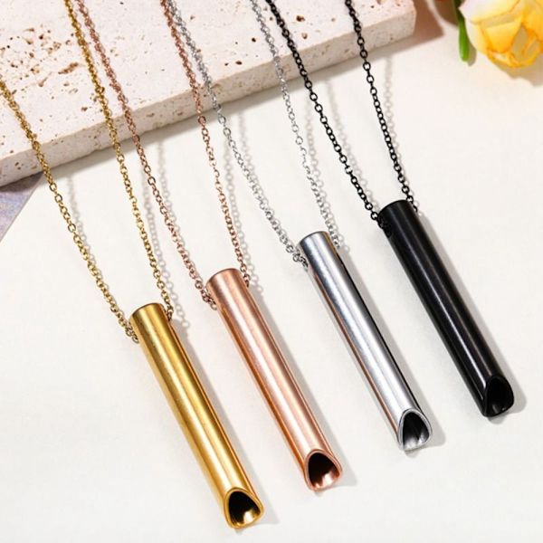 Mindful Breathing Necklace Mindful Anapana Breathing Necklace silver