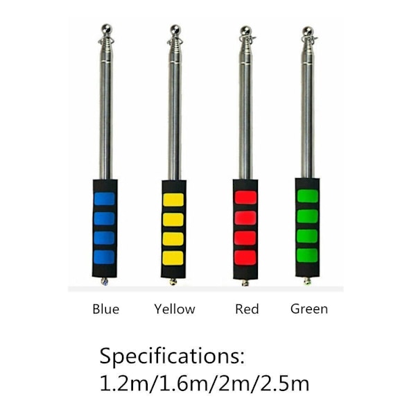 1,4M/1,6M/2M Teleskopisk Flagstang Tour Guide Flagstang RØD 2M 2M Red 2M-2M