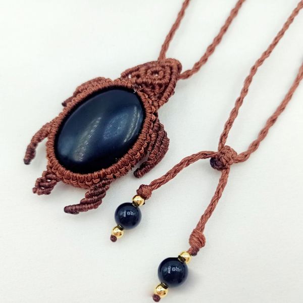Flätat Halsband Natursten Halsband SVART ONYX SVART ONYX Black Onyx