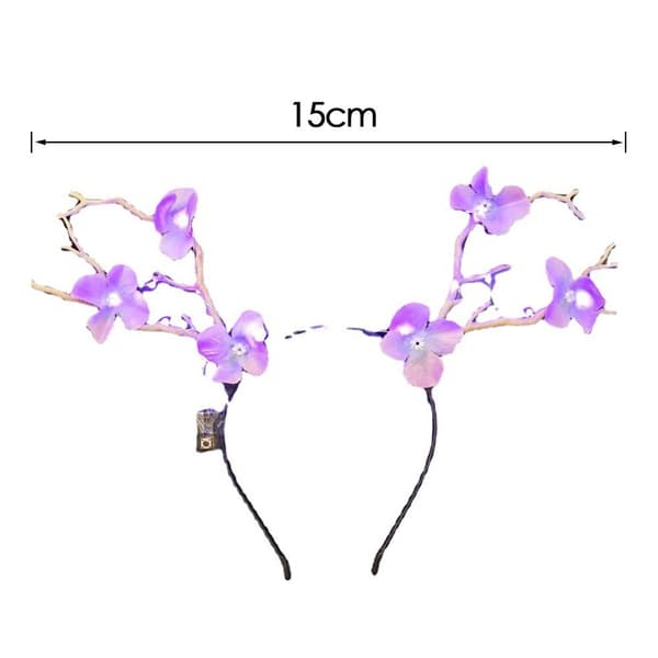 LED Feather Wreath Crown Pandebånd 2 2 2