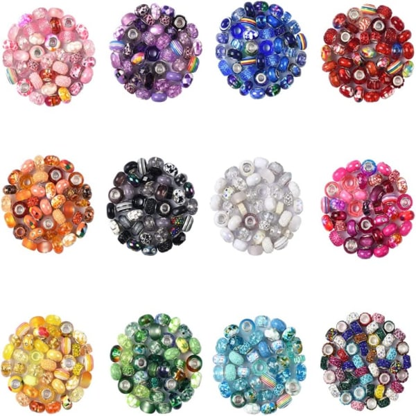 big hole beads spacer beads sateenkaarihelmet