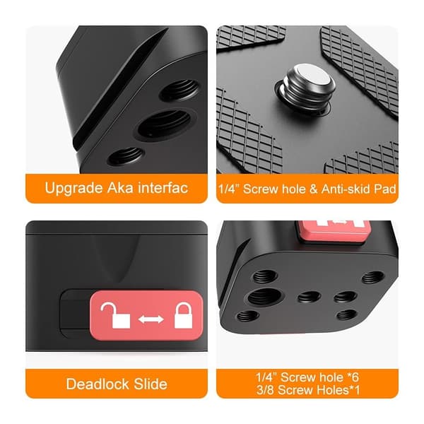 Hurtigutløserplate Kameramonteringsadapter Tripod Kulehode