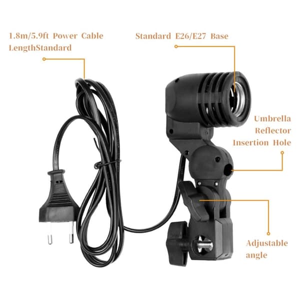Lyspærestativ Lampeholder E27 AC-sokkel