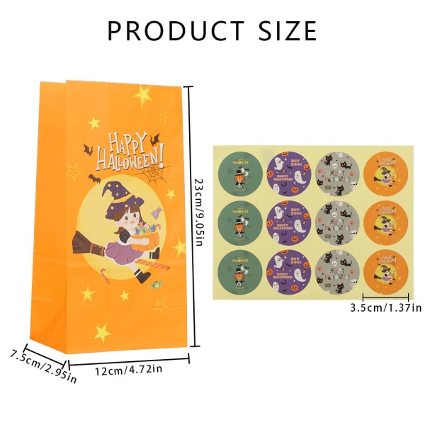 12/24 st Halloween Candy Box Papper presentaskar 12pcs