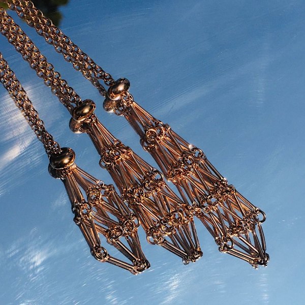 Krystallholder Cage Halskjede Krystall Net Metal Halskjede M M