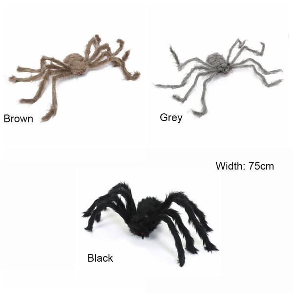 Plysch Spider Halloween Gaint Spider GRÅ GRÅ grey