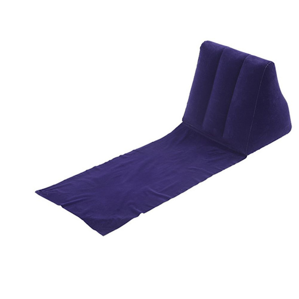 Oppblåsbare Lounger for Utendørs Myk Ryggpute MØRK BLÅ dark blue