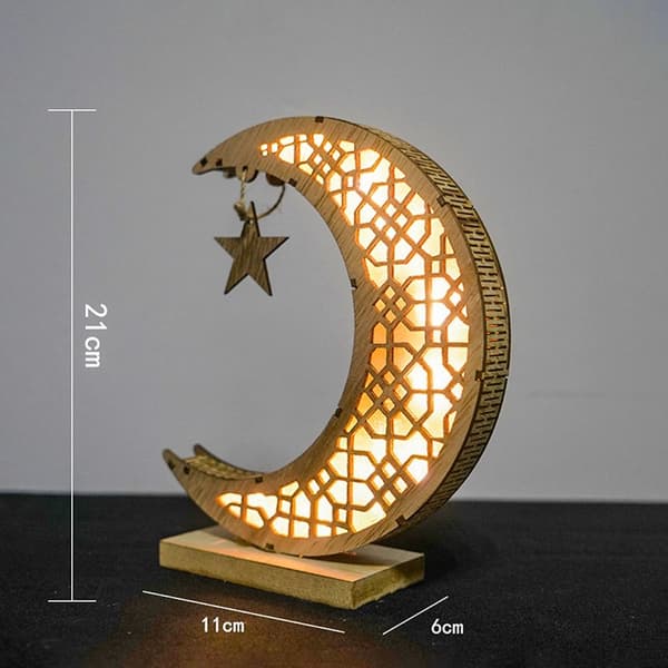 EID Mubarak Lys Måneform Nattlys A A