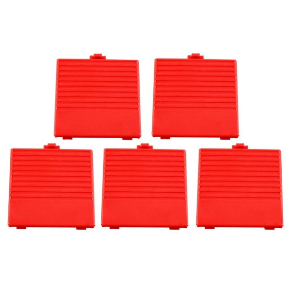 5 stk Batterideksel Batterilokk RØD red