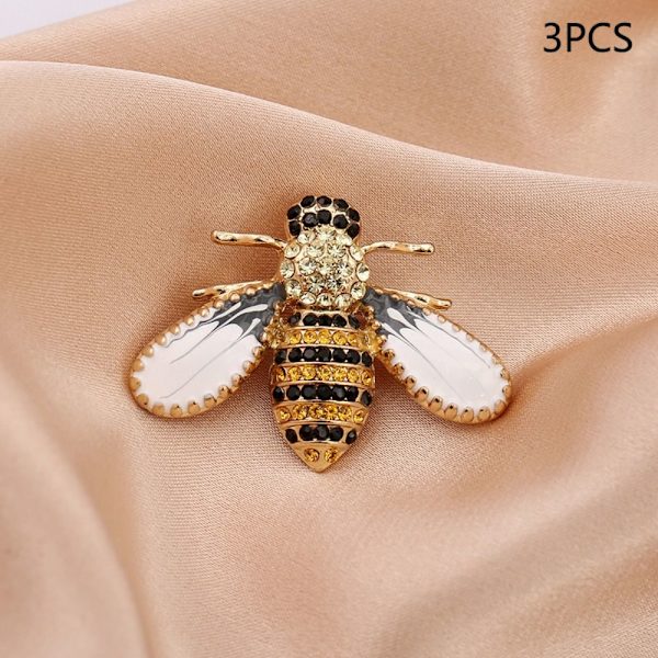 3 stk Pearl Bee Corsage Krystallbrosje E E E