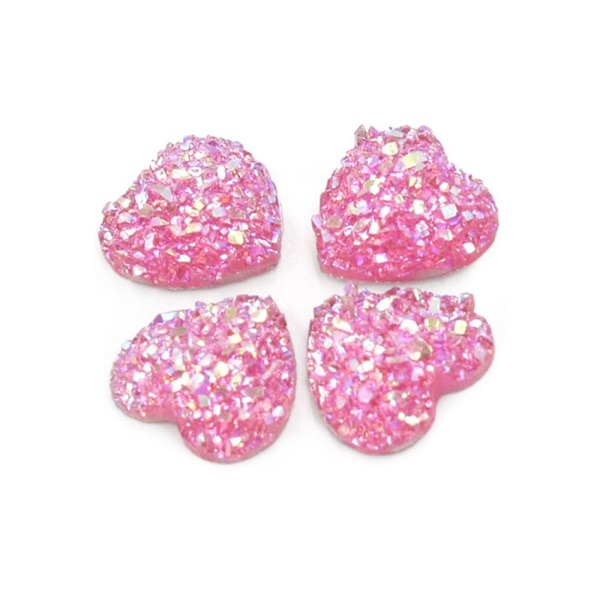 12 mm 100 stk Glitter Heart Rhinestone Flatback Applique 1 1 1