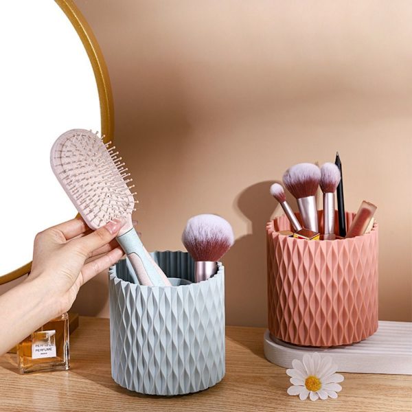 Makeup Brush Cup Storage Box Organizer HARMAA grey