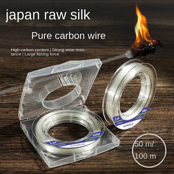 ren carbon fiskeline Carbon Fiber Leader Line 1,5 1,5 1.5
