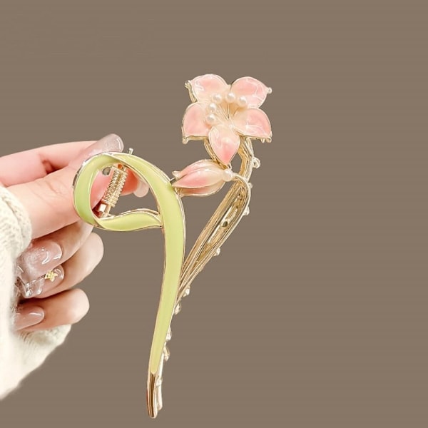 Flower Hair Clip Hair Claw PINK pink