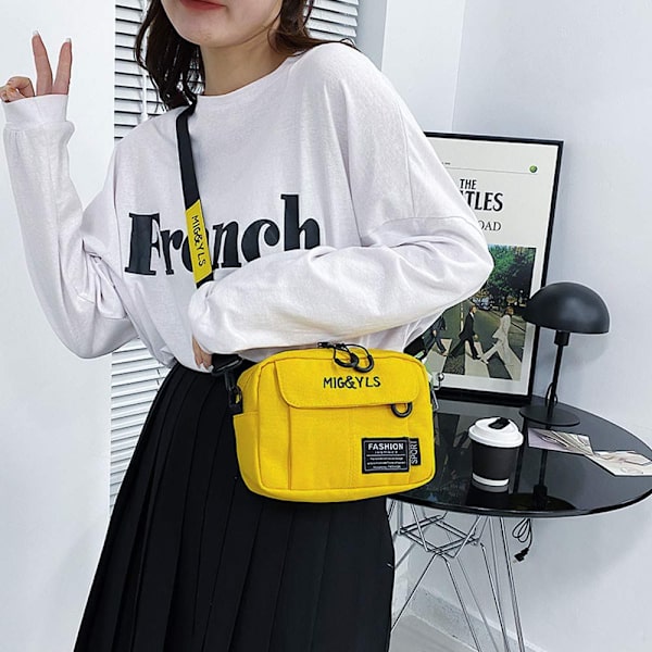 Damaxelväska Casual Tote Bag Canvas Handväskor VIT white