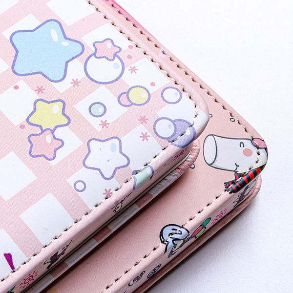 224 sidor Barn Söt Notebook Planner Agenda Anteckningar Bok F