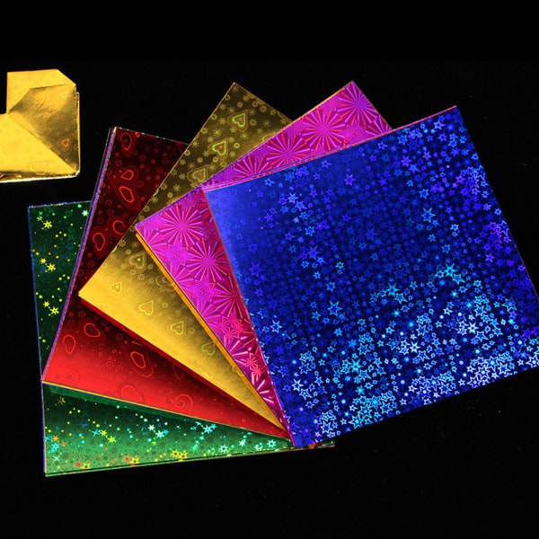 50 Stk Firkantet Origami Papir Foldepapir LASER LASER Laser