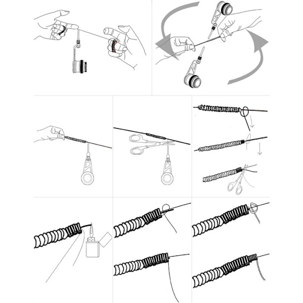 Fiske Bobbin Knotter Fishing Line Winder 2 2 2