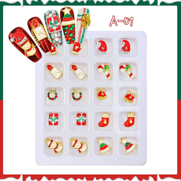 Christmas Nail Art Charms Nail Art dekorasjon 1 1 1