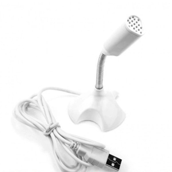USB Mikrofon Högtalare Mic VIT white