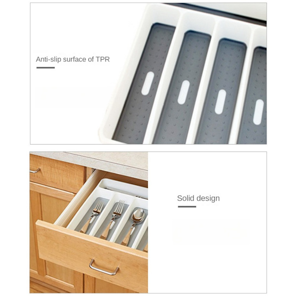 Køkken Skuffe Organizer Bestikbakke Spisestel Holder