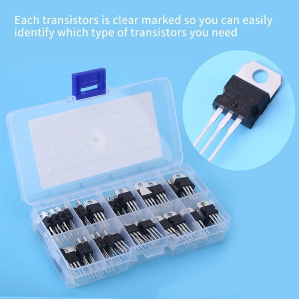 60st Power Transistor Sortiment Triode Spänningsregulator