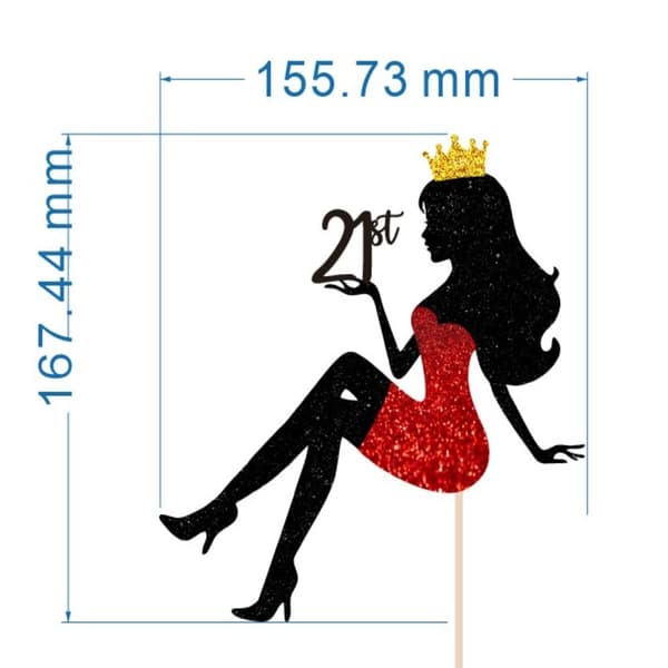 5stk Cake Topper Kakepynt 50 50 50