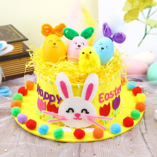Påske Hat Kit Bunny Egg Material Kit GUL yellow