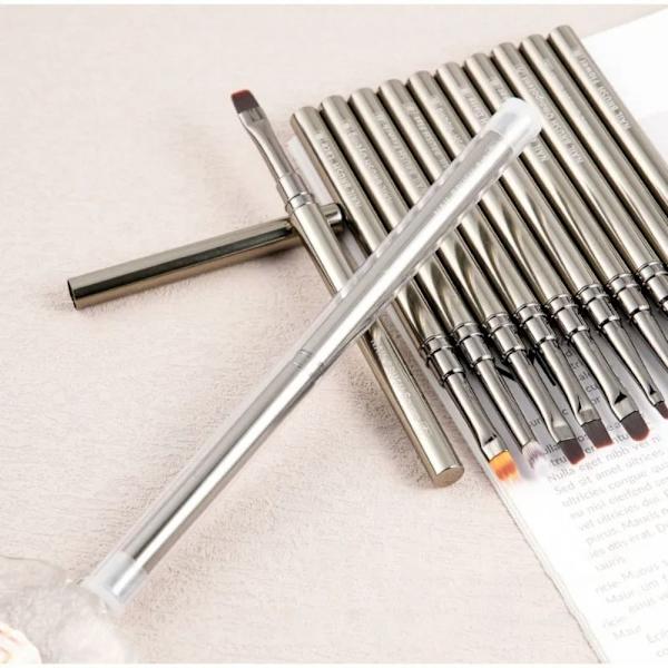 2 kpl Nail Brush Nail Art Liner Harjat Pen SQUARE CIRCLE SQUARE Square Circle