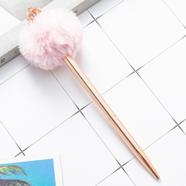 3 kpl Hiusten kuulakärkikynä Crown kuulakärkikynä PINK Pink