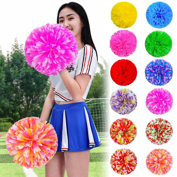 1 par Cheerleader pomponer Cheerleading Cheerball PINK&GUL Pink&Yellow