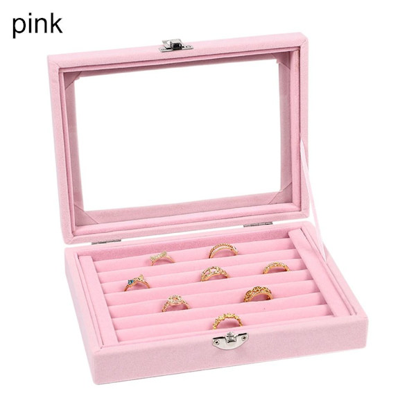 Velvet Ring Box korujen organizer PINK pink