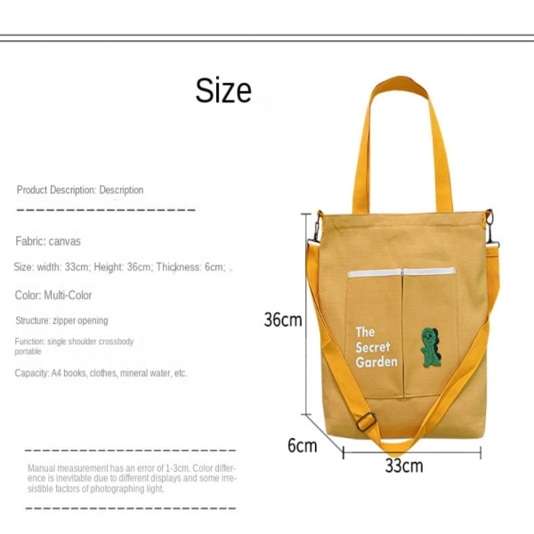 Student Tutorial Taske Totes Shopper Tasker GUL Yellow