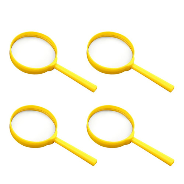 4 Stk Forstørrelsesglas Læselup Lens GUL Yellow