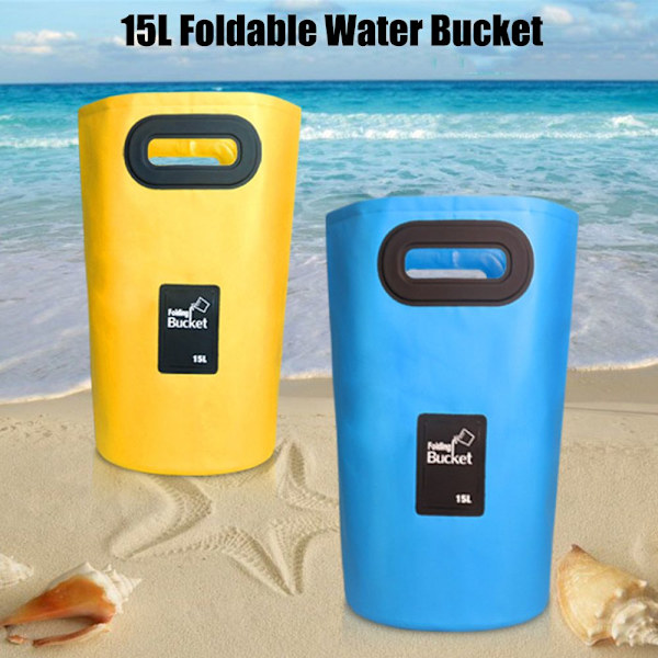 15L Camping hopfällbar vattenhink Reseförvaring BLÅ blue