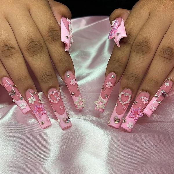 Long Water Pipe Fake Nails tekokynnet 2 2 2