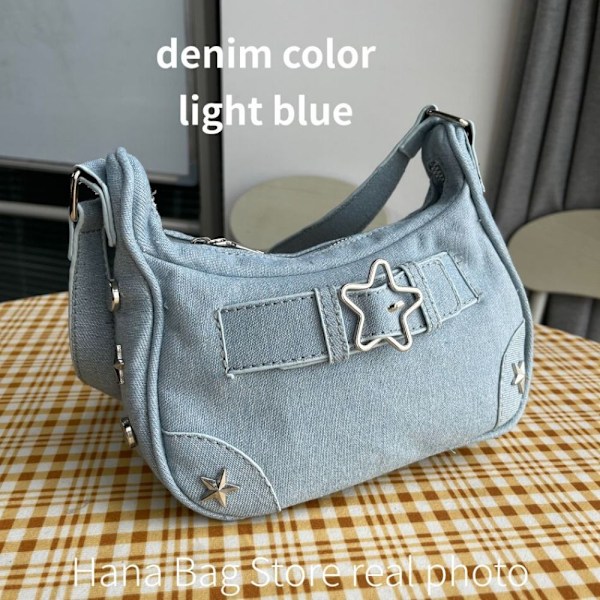 Star Håndtasker Skulder Underarm Taske DENIM BLÅ denim blue