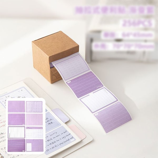 256 PCS/Box Memo Pad Study Sticky Note 02-GRADIENT PURPLE 02-Gradient Purple