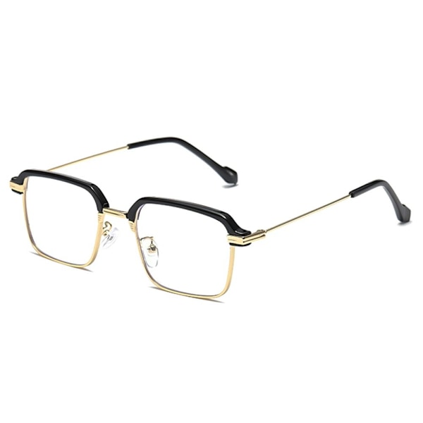 Kvinner Menn Lesebriller Optiske briller SVART&GULL STYRKE black&gold Strength 300