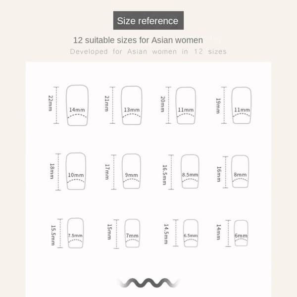 24stk False Nails Short Square French DZ183
