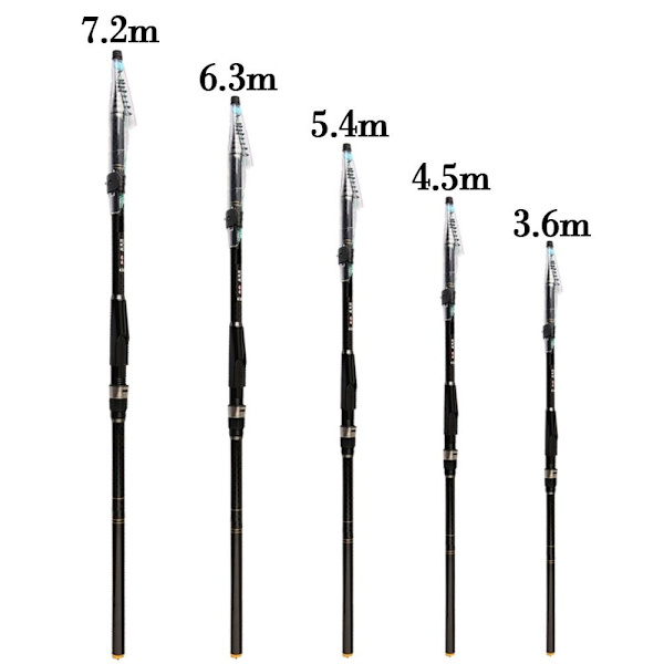 Teleskop fiskestang Spinnestang 3,6M 3,6M 3.6m