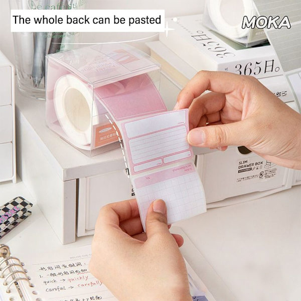 256 STK/æske Memo Pad Study Sticky Note 02-GRADIENT LILLA 02-Gradient Purple