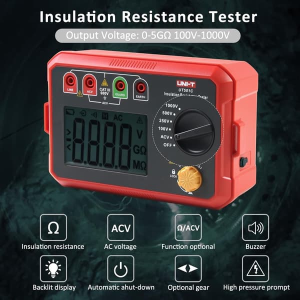 UT501C isolasjonsmotstandstester digitalt megohmmeter