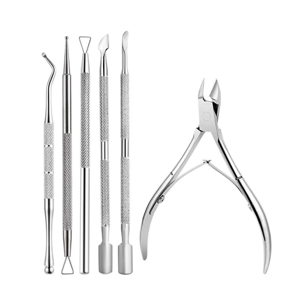 Cuticle Pusher Dead Skin Push Remover 6 kpl 6 kpl 6pcs