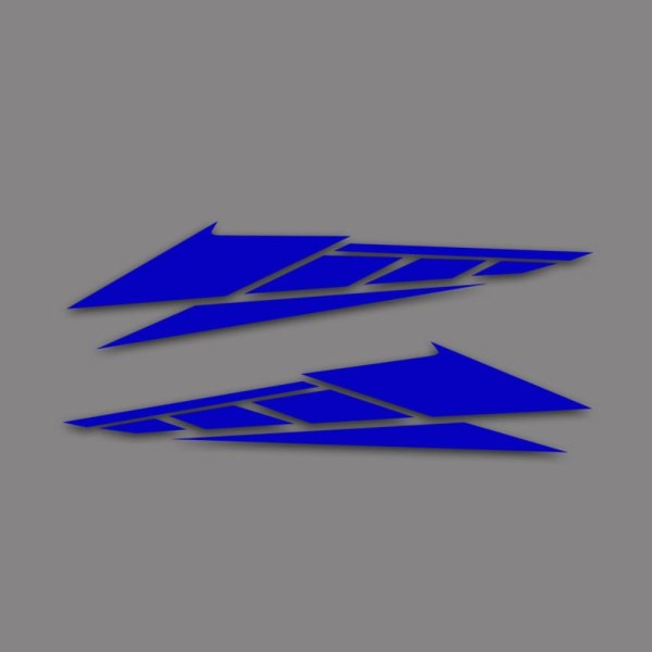 Dekorativt klistremerke for motorsykkel haleboksdekaler BLÅ 28CM 28CM blue 28cm-28cm